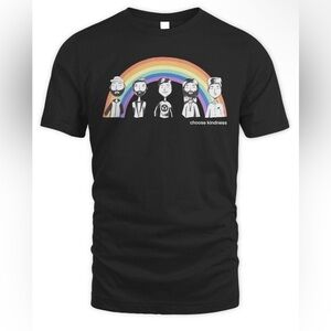 Queer Eye choose kindness black rainbow tee